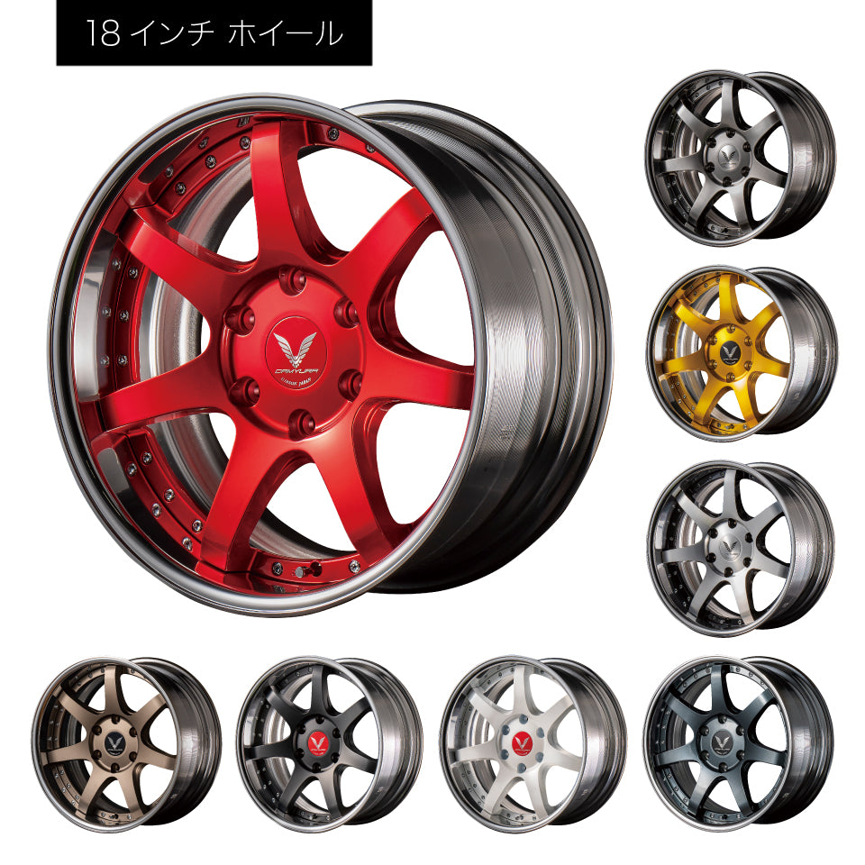 SALE新品Made in JAPAN 18インチ 4本セット 11.0J +15 5-114.3 AME TRACER トレーサー GT-V 鍛造並みの超軽量 ENKEI－MAT製 5穴