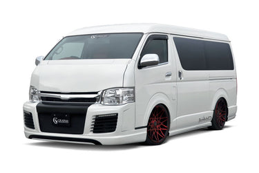 ハイエース200系 3型 ワイドミドルルーフ<br>グラファム デュオ フロントバンパースポイラー カスタム