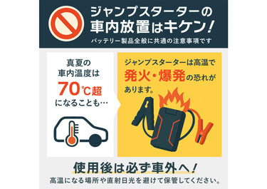 リチウムイオンバッテリーの<br>保管にご注意ください